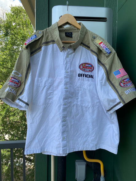Vintage Y2K Nascar Oakley Button Down (XXL)