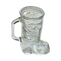 Vintage Glass Cowboy Boot Mug