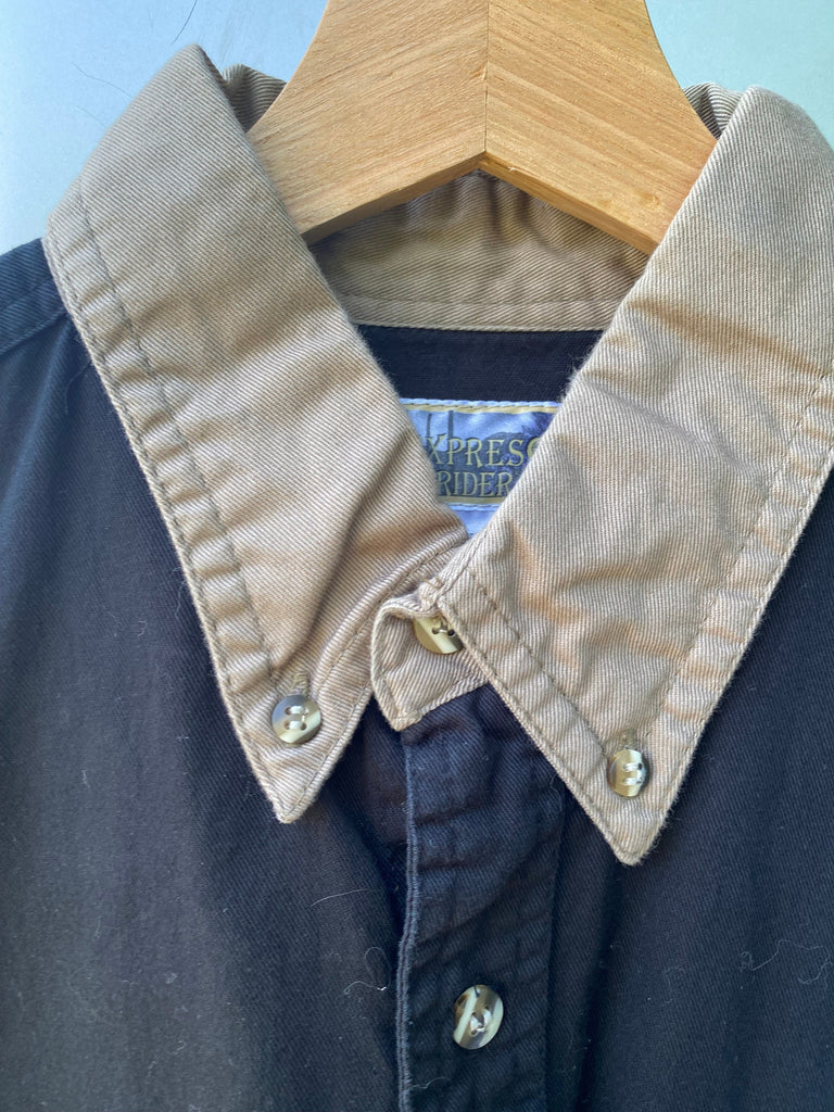 Vintage 90s Express Riders Western Aztec Button-Up (XL)
