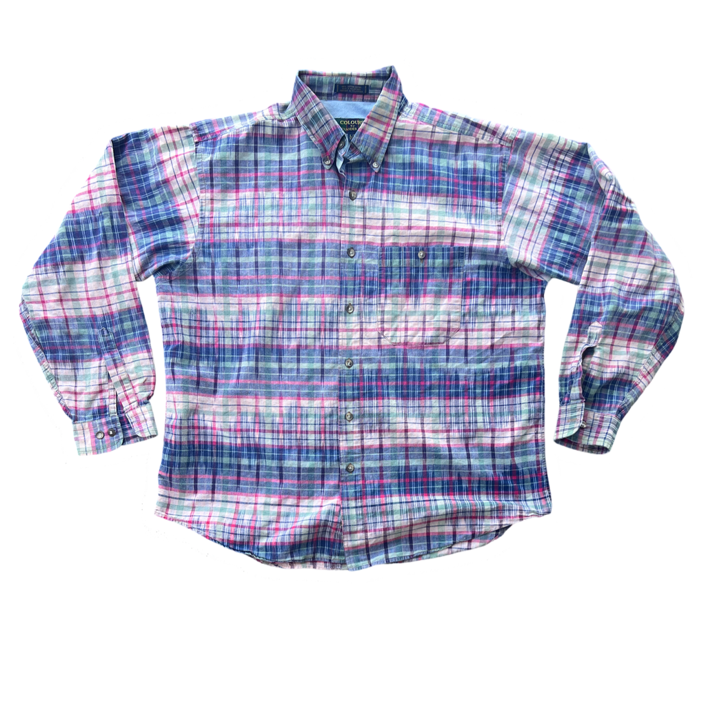 Vintage 90's Colours Ikat Button-Up Shirt (L)