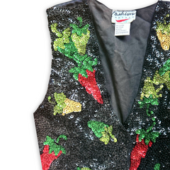 Vintage 80s Sequin Pepper Vest