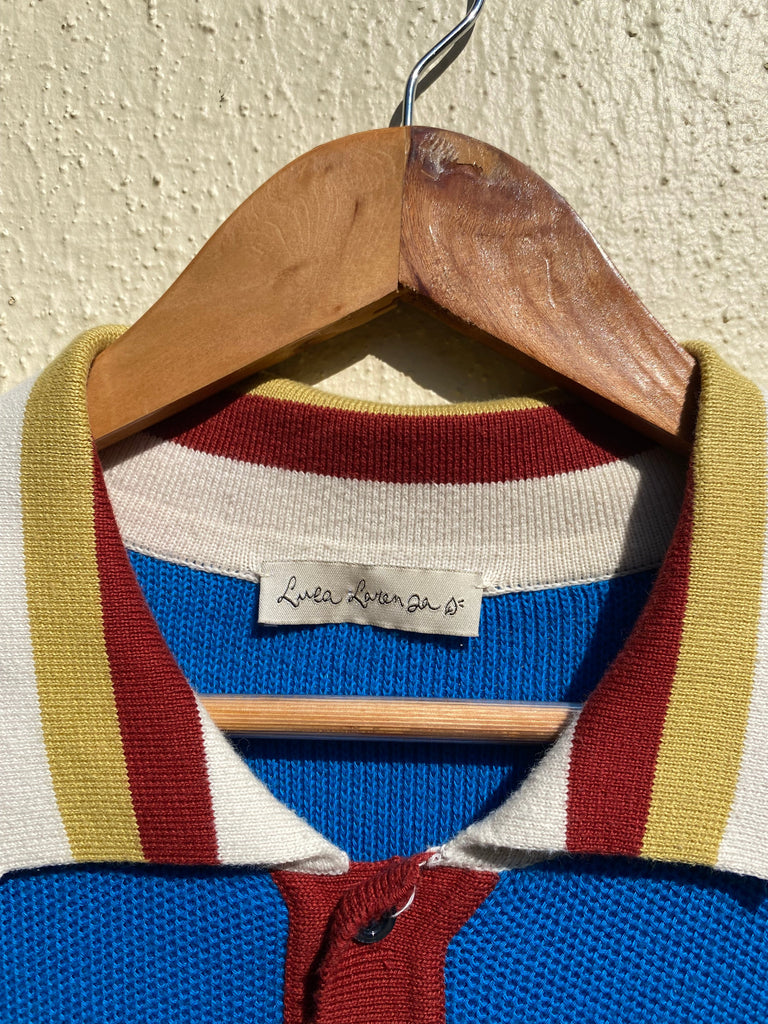 Italian Knitwear Blue Polo (M)