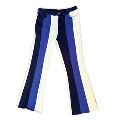 Vintage Blue Striped Bell Bottoms