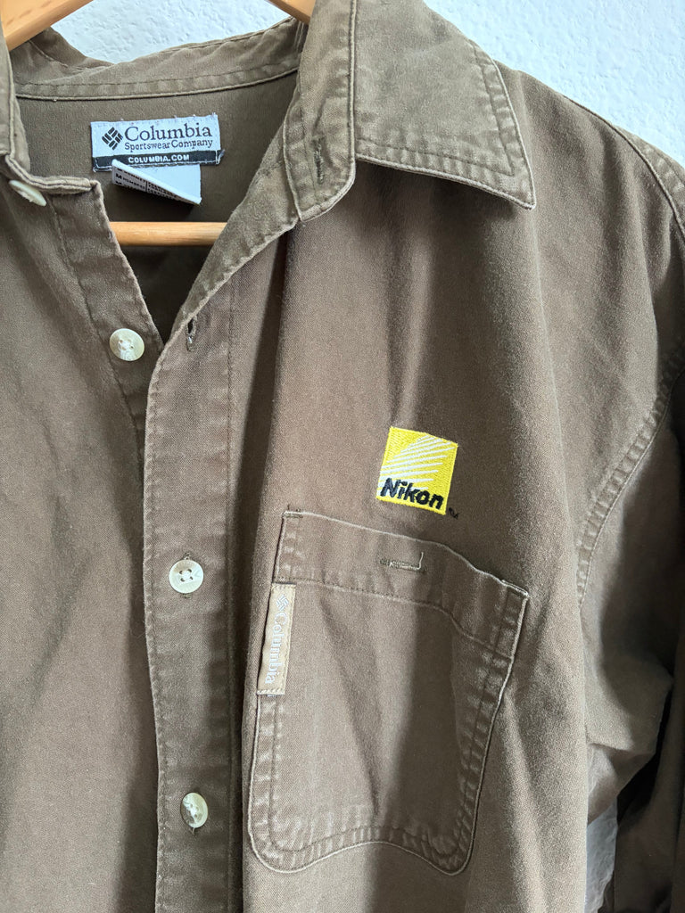 Vintage 90s Nikon Camera Button-Down Shirt (M/L)