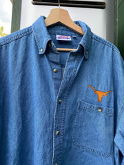 Vintage 90s Denim UT Longhorns  Button Down (XL)