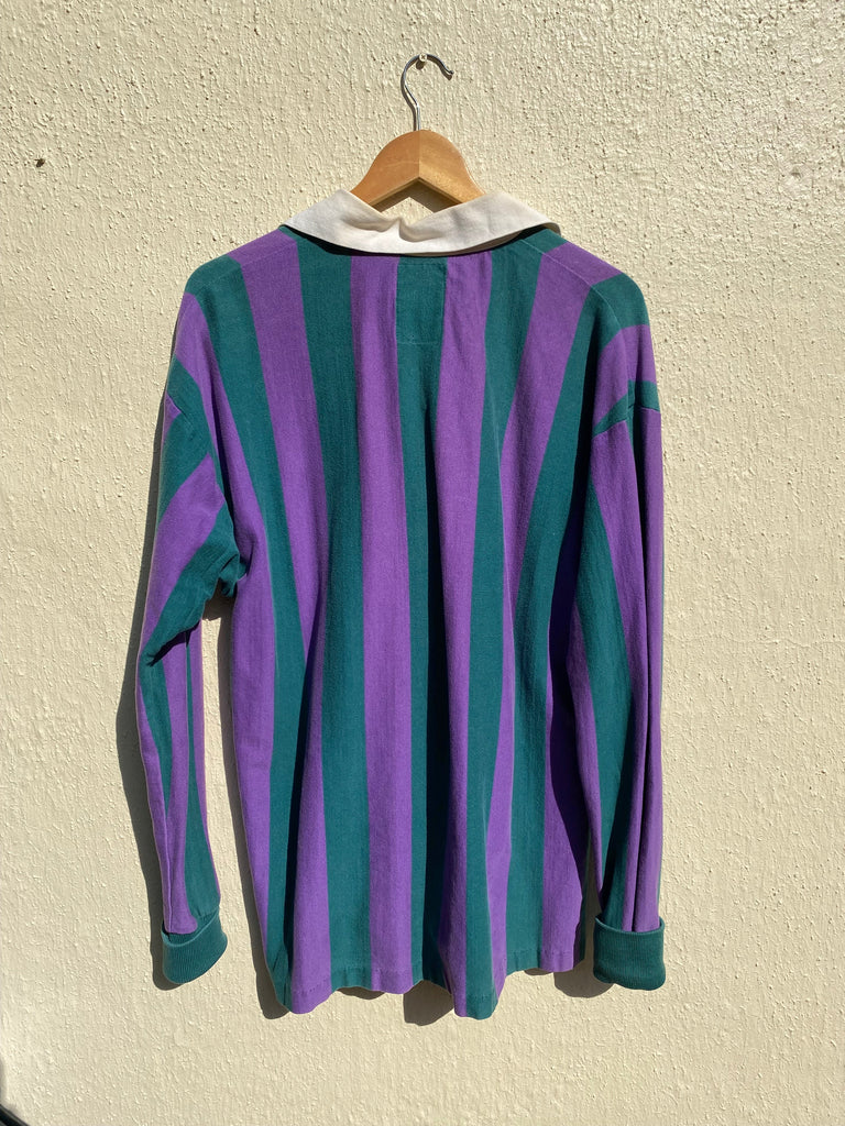 Vintage McIntosh & Seymour Striped Rugby Shirt (XL)