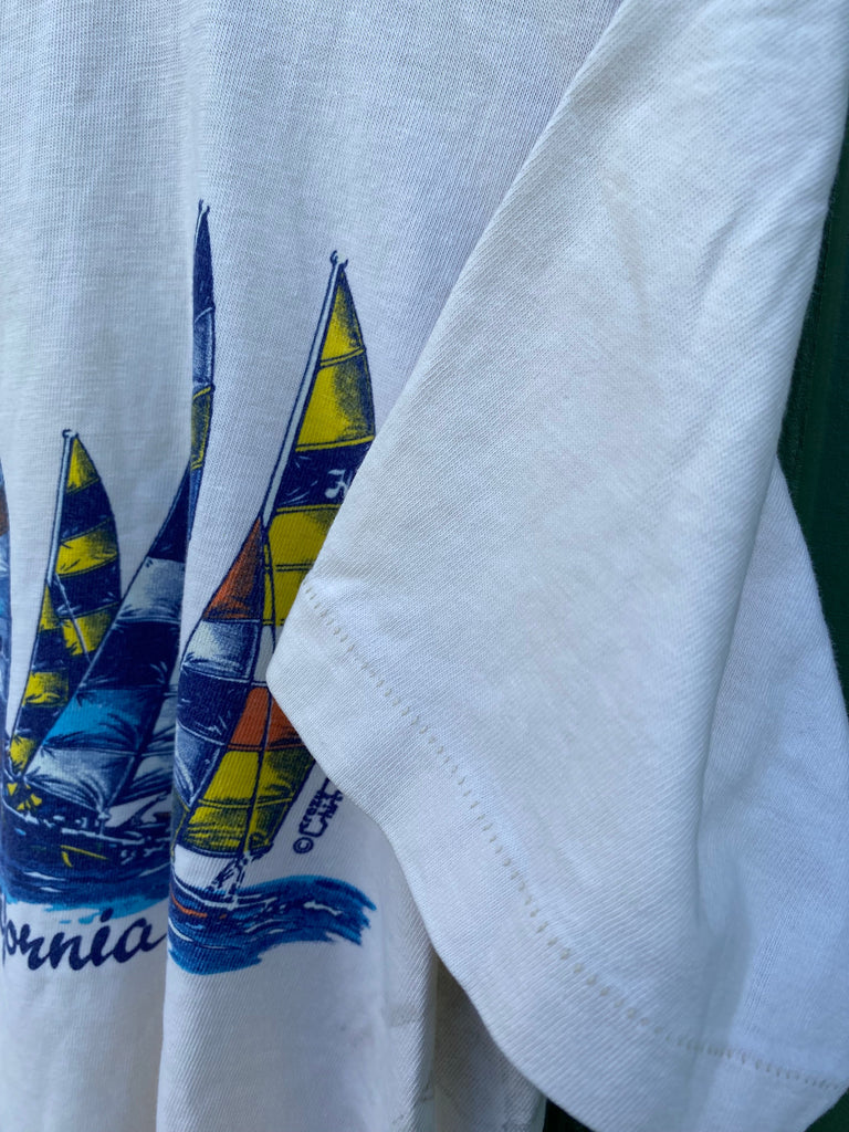 Vintage 70s Crazy Hawaii Sail Boat California Tee (M/L)