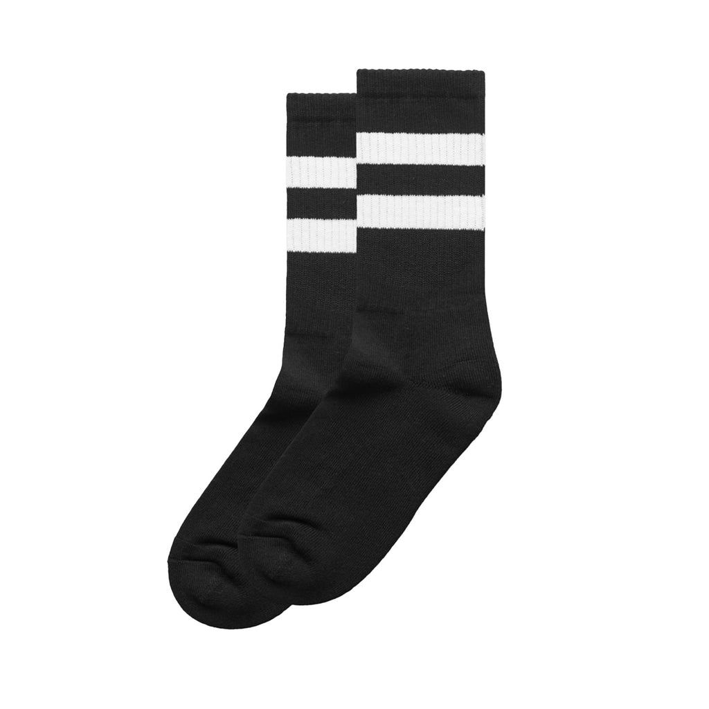 Relax Stripe Socks 2 Pack - Black & White