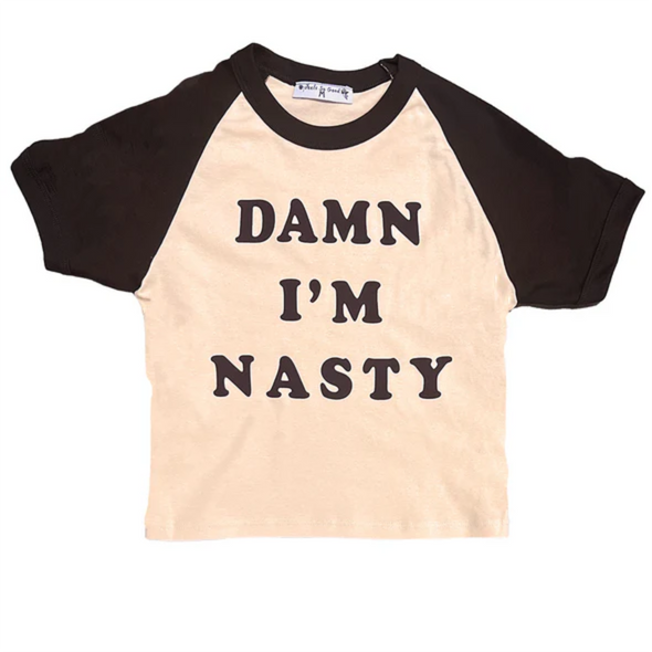 Damn I'm Nasty Brown Crop