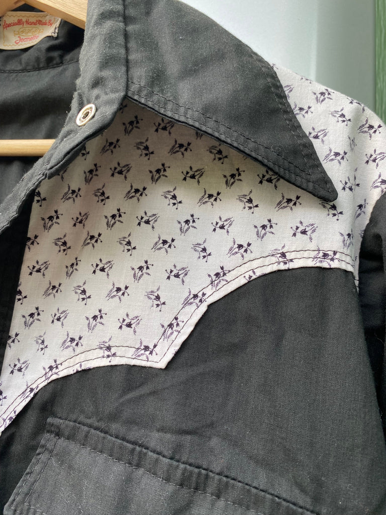 Vintage 70s Floral Pearl Snap Shirt (M/L)