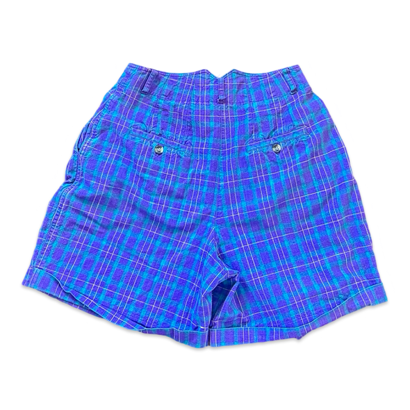 Vintage 80s Plaid Pleated Shorts