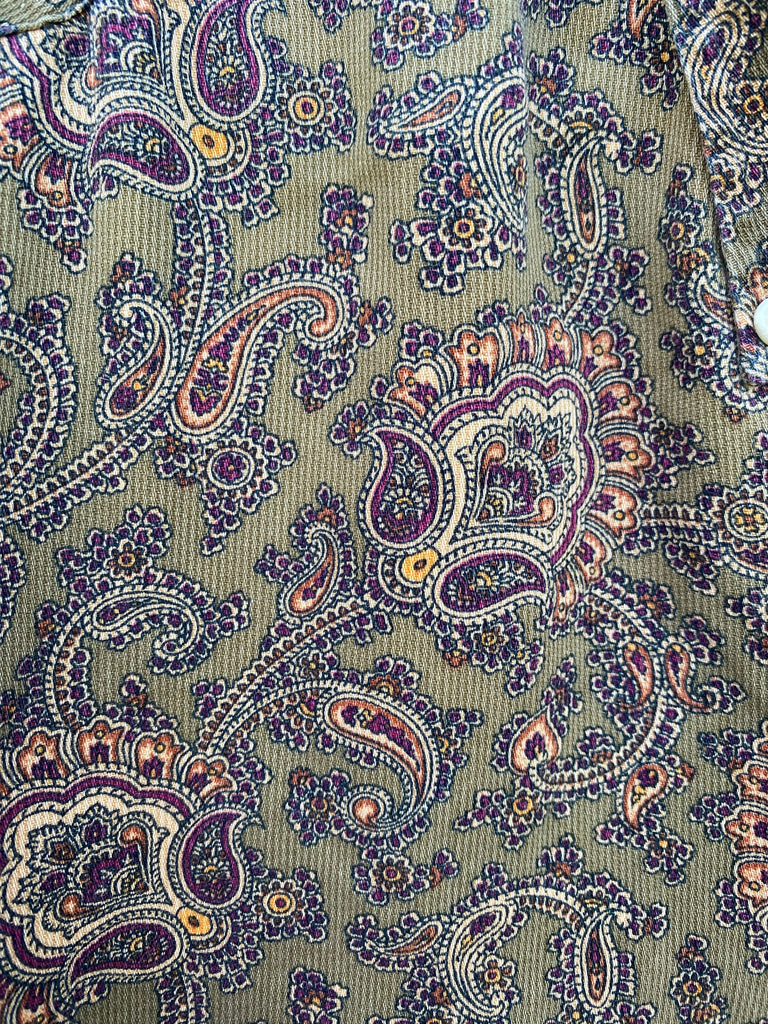 Vintage 90s Tommy Hilfiger Paisley Button Up (XL)