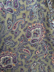 Vintage 90s Tommy Hilfiger Paisley Button Up (XL)
