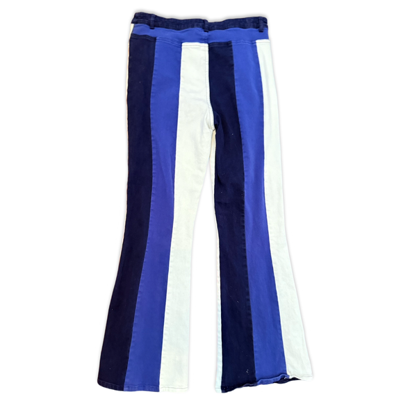 Vintage Blue Striped Bell Bottoms