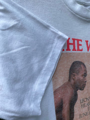 Vintage 80s Boxing Tee Sugar Ray Leonard Vs. Thomas Hearns (S/M)
