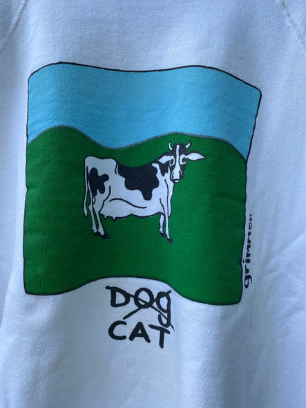 Vintage 90s Cow, Dog, Cat Parody Sweatshirt (M/L)