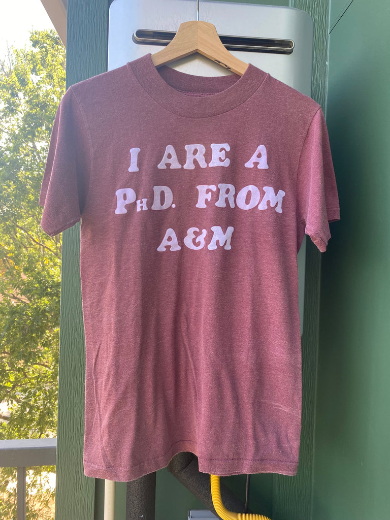 Vintage 70s A&M & UT Rivalry Parody Tee (S)