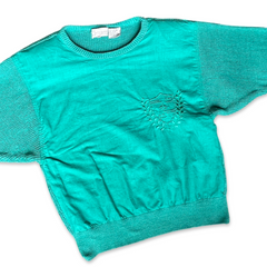 Vintage 80s Teal Sweater