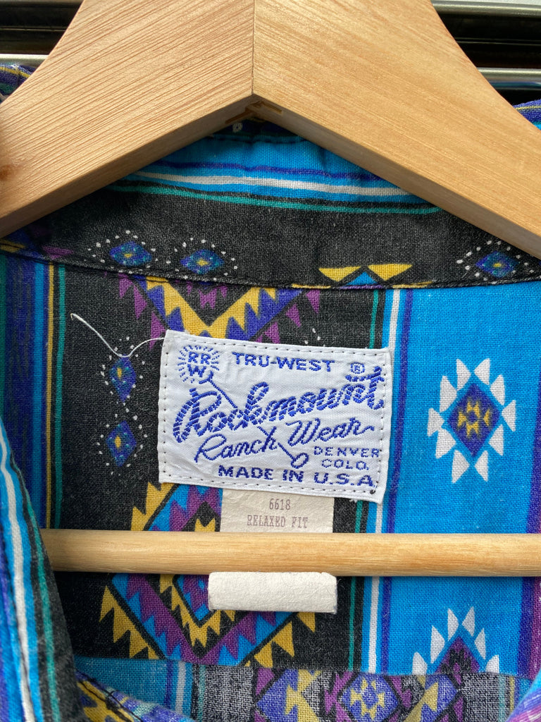 Vintage Tru-West Rockmount Ranchwear Aztec Pearlsnap (XL)