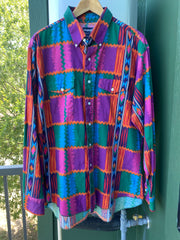 Vintage 90s Wrangler Brush-Popper Shirt (XL)