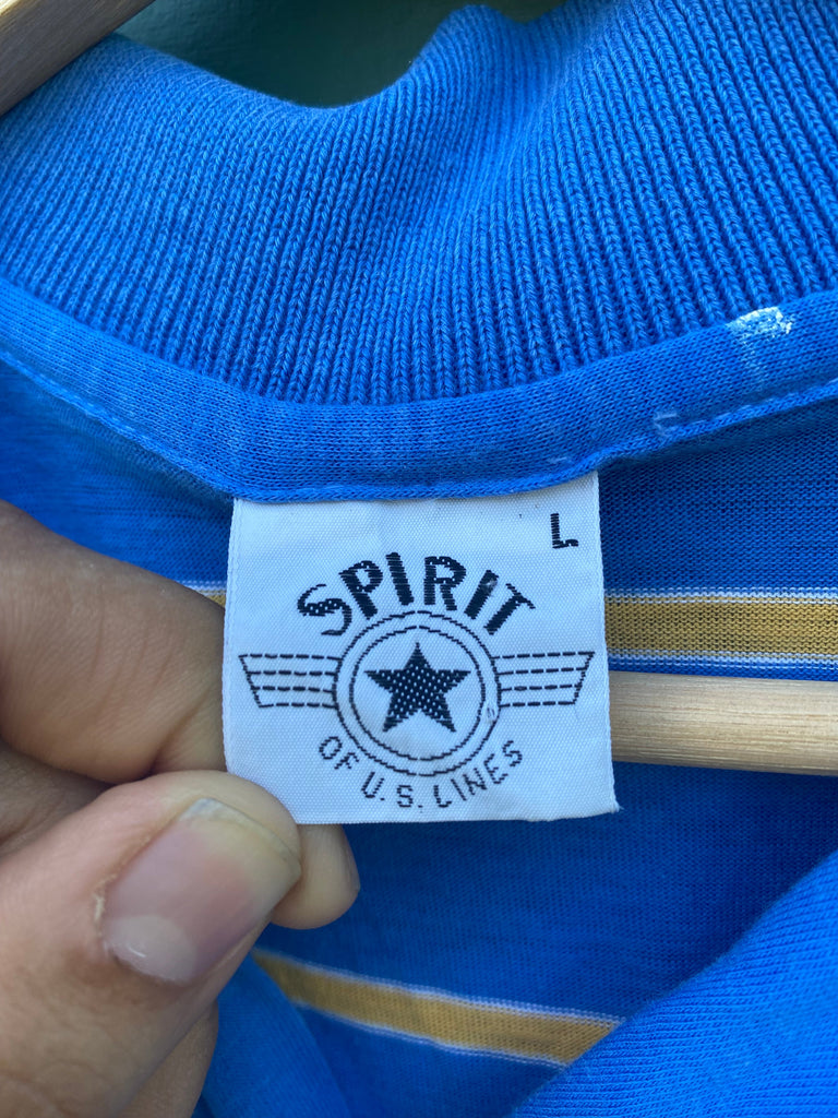 Vintage 80s Striped Cropped Polo Shirt (S/M)