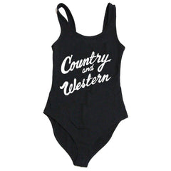 Country & Western Black Women's Bodysuit