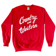 Country & Western Red or Black Sweatshirt