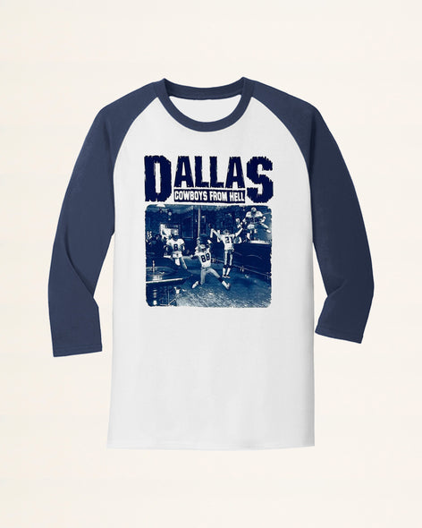 Dallas Cowboys From Hell Raglan - Ships Week of 9/1