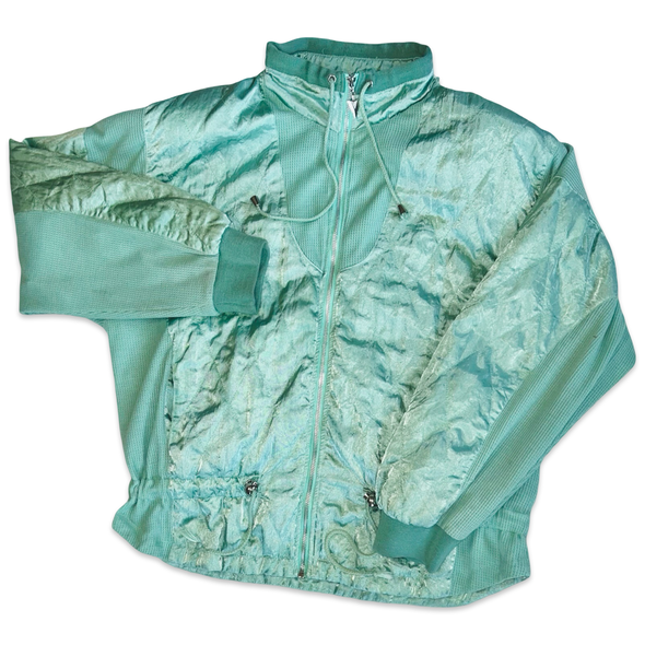 Vintage 80s Teal Windbreaker Jacket