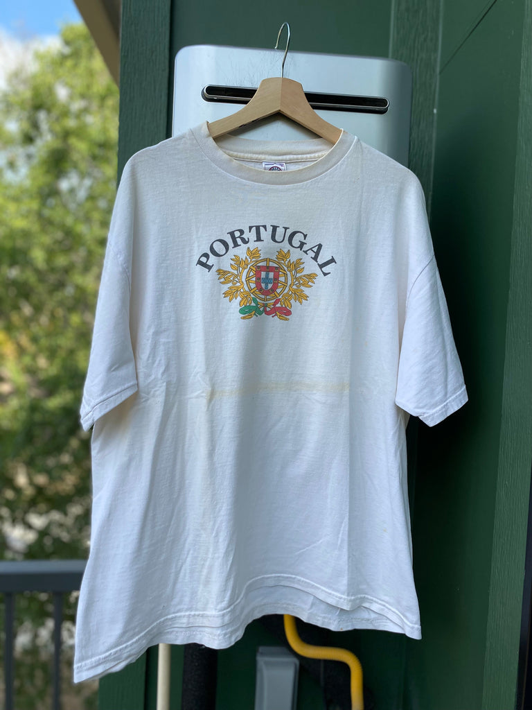 Vintage 90s Distressed Portugal Tee (L/XL)