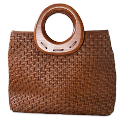 Leather Woven Handbag