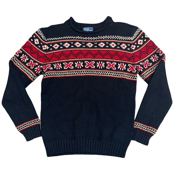 Vintage Polo Ralph Lauren Cotton Fairisle Rollneck Sweater (S/M)