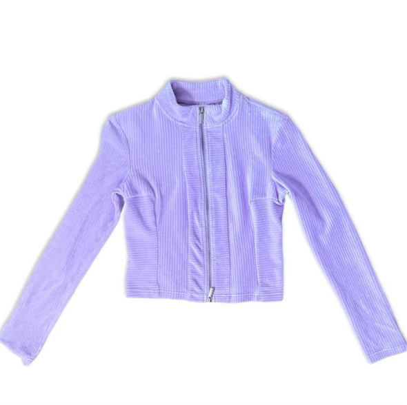 Y2K Velour Zipup Shacket