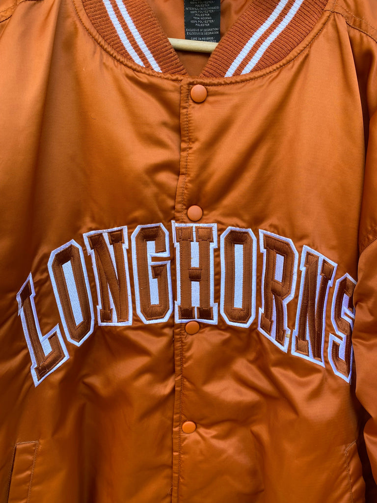 Vintage Y2K University of Texas Satin Spell Out Jacket (XL/XXL)