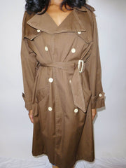 Vintage Chocolate Belted Trench (L)