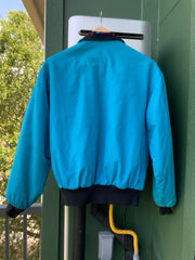 80s Western Frontier Aztec Blanket-Lined Bomber Jacket (L)