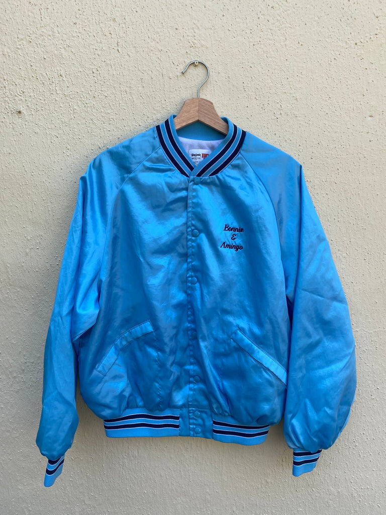 Vintage 70s Horse Stables Satin Jacket (L/XL)