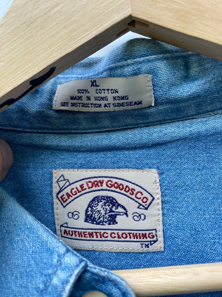 Vintage 90s Denim Bank of Commerce Button Down (L/XL)