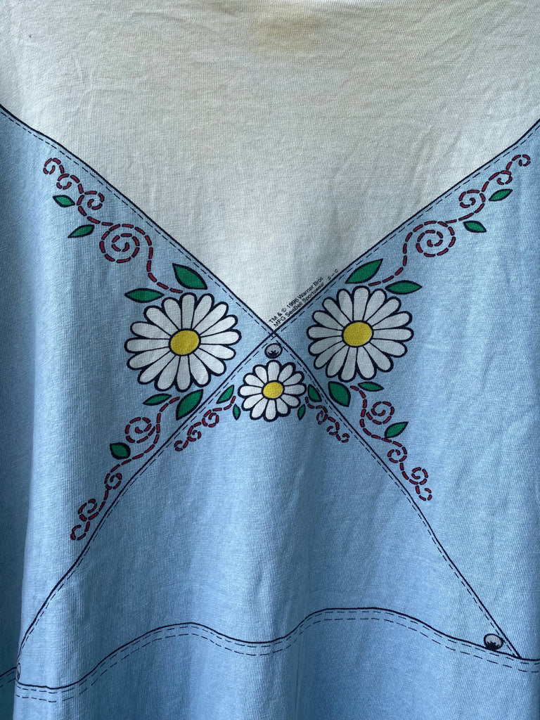 Vintage 90s Looney Tunes Overalls All Over Print Boxy Tee (XL/XXL)