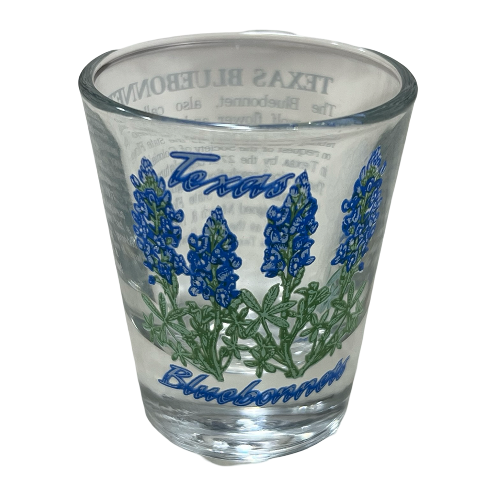 Vintage Texas Bluebonnets Shot Glass