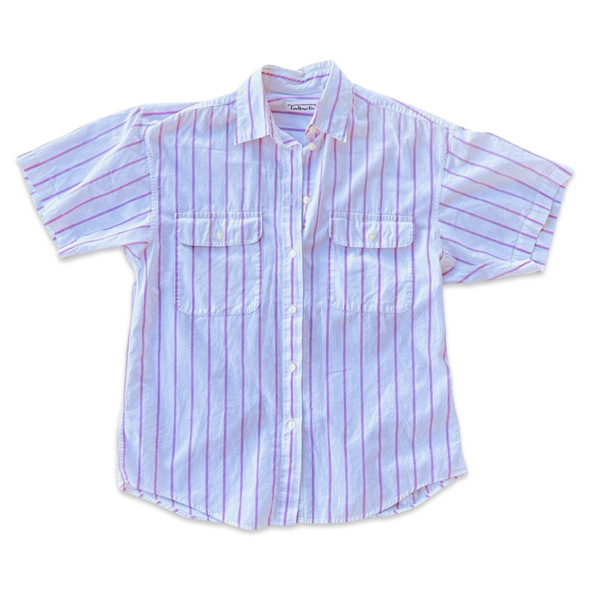 Vintage 90s Pink Stripe Button Up