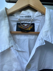 Vintage Distressed Harley Davidson Racing Team Button Down (XXL)