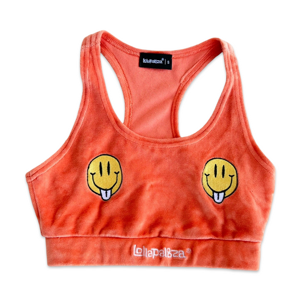 Lollapalooza Smiley Velour Sports Top