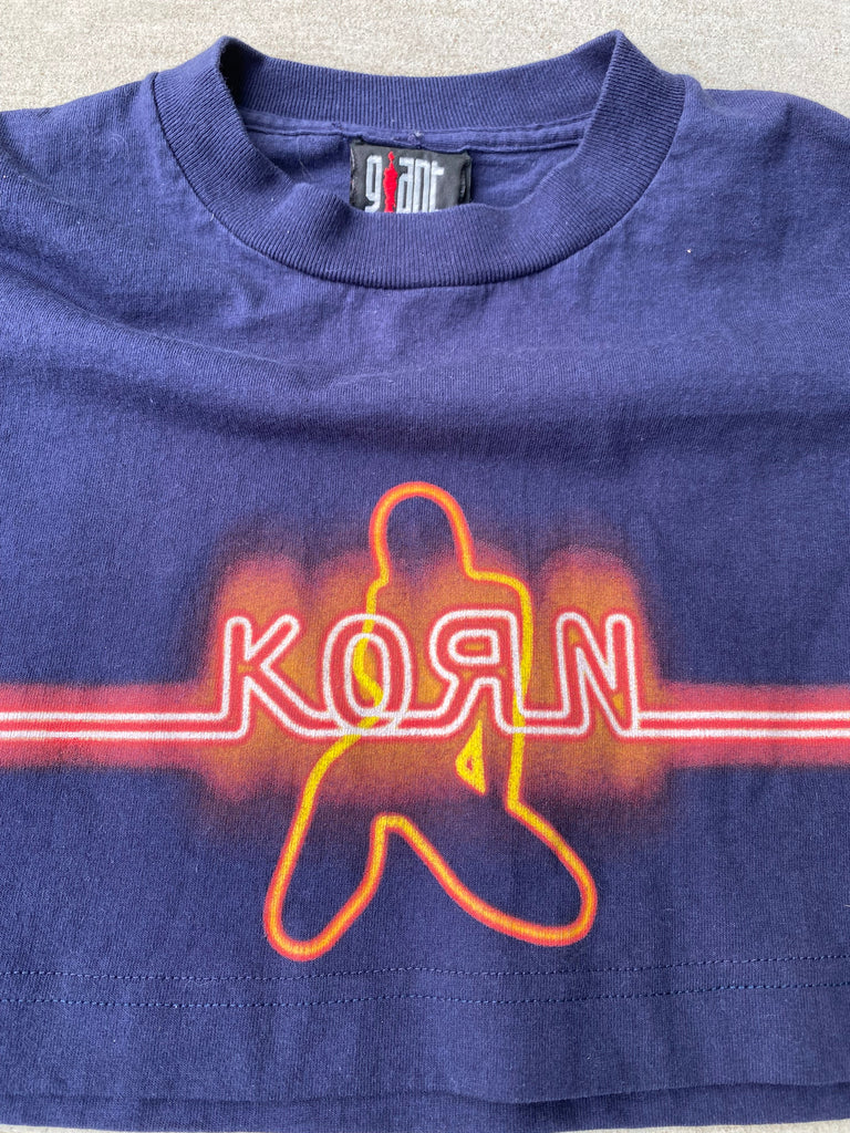 Vintage 90s Korn Cropped Longsleeve Tee (S/M)