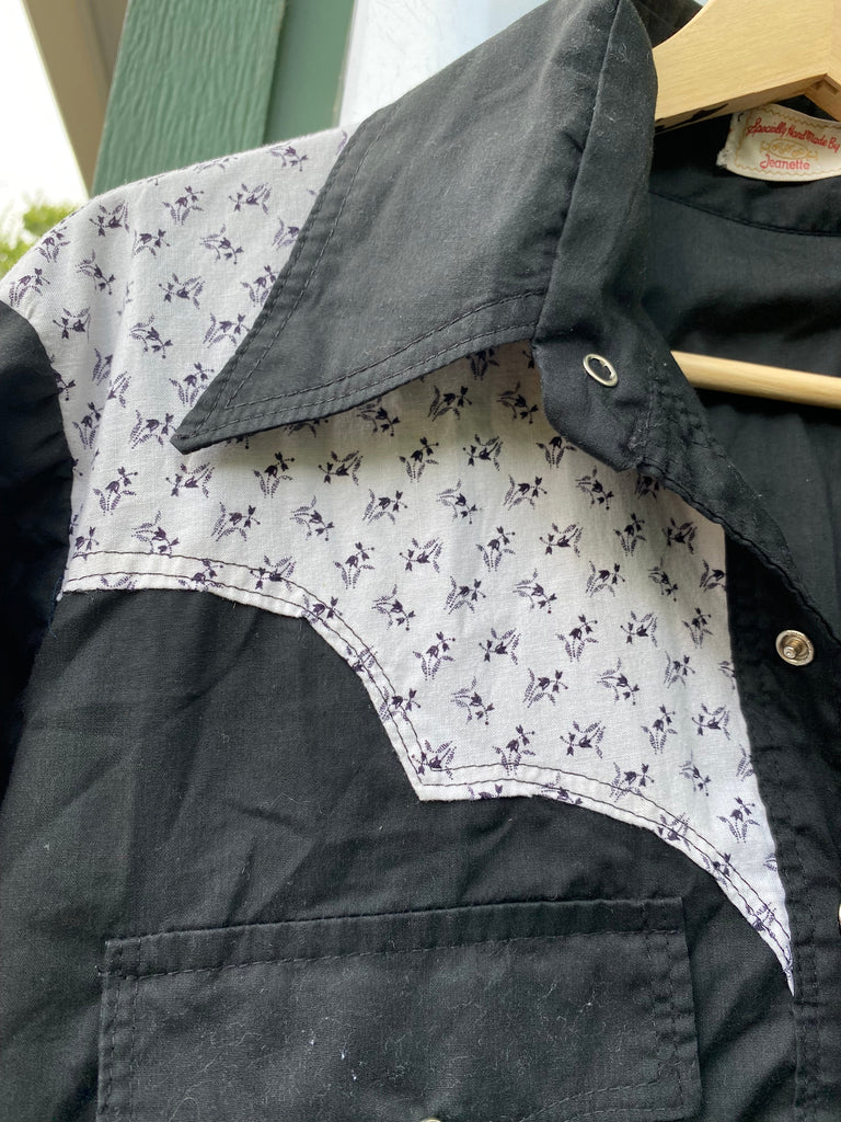 Vintage 70s Floral Pearl Snap Shirt (M/L)