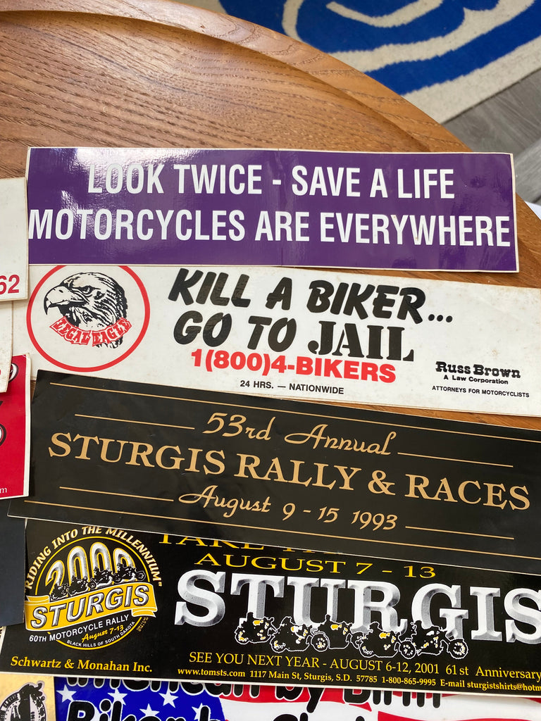 Vintage 90s/ Y2K Biker Bumper Stickers
