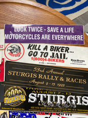 Vintage 90s/ Y2K Biker Bumper Stickers