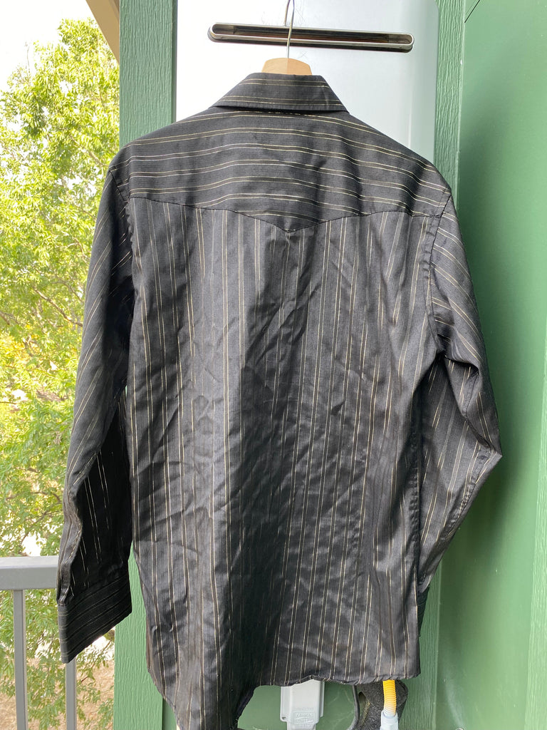 Vintage 90s Crazy Cowboy Pearl Snap (L/XL)