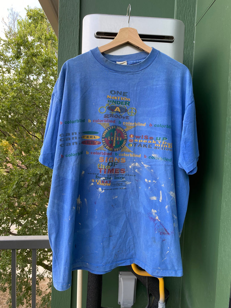 Vintage 90s Distressed Bugle Boy Painters Tee (XL)