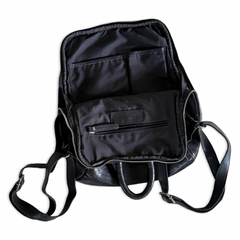 Vintage Leather Woven Backpack